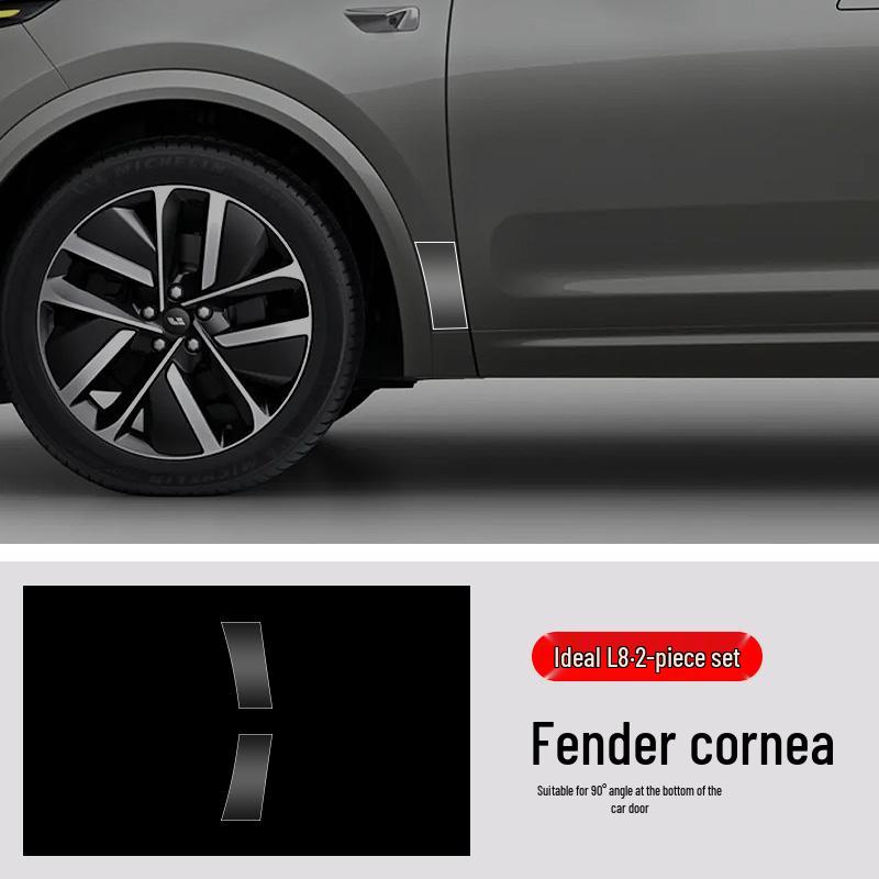 Ideal L8 Car Door Corner TPU Protection Film - Transparent, Front & Rear Triangle Area Paint Shield.