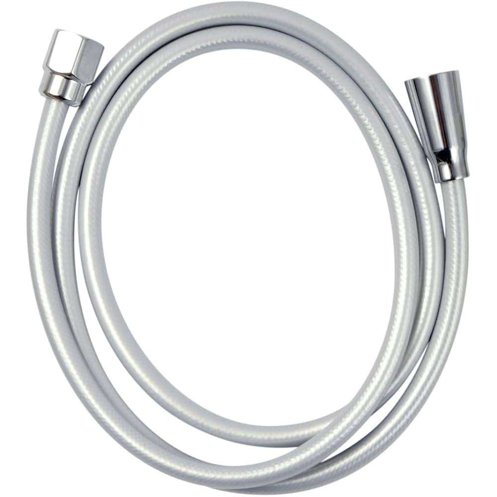 Takagi (Takagi) Water Saving Shower Hose, Silver 1.6 m, YUQOL, Yukor Slim Shower Hose, Thin, Ligh...