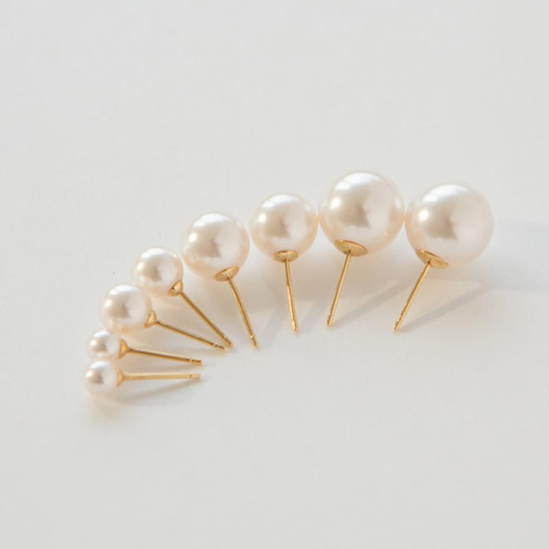 LUNNE 14k Pearl Earrings (14k Gold) #ES05