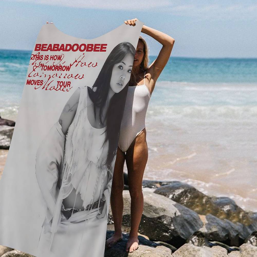Singer B-Beabadoobees Mikrofiber Strandhåndklæde Absorberende Hurtigttørrende Blødt Yoga Svømning Resort Bjergbestigning Håndklæde