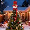 Yousheng Christmas Tree Topper Snowman Festive Decoration with Scarf Hat Eye-Catching Holiday Decor Party Essential