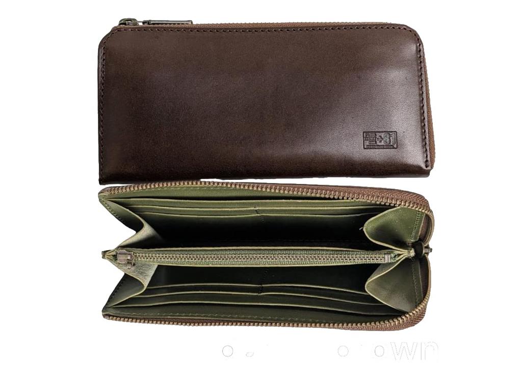 PLUS EIGHT ONE +81 Men's Long Wallet, Genuine Leather, Thin, Large Capacity, Made in Japan with Tochigi Leather, Slim, Premium Leather, L-Shaped