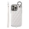 Porta Anelli Carte Slot Portafoglio Custodia in Pelle per iPhone 16 Pro Max 15 14 Plus 13 12 11 SE2022 Cinturino a Mano Tasca Borsa Custodia Profumata