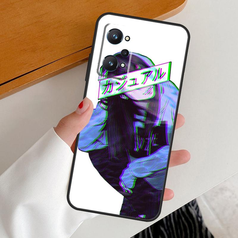 Sad Girl Japanese Anime For Realme 14 10 11 12 13 Pro Plus GT6 GT7 15 Pro C65 C67 C63 C61 C55 C51 C53 C35 C75 Case