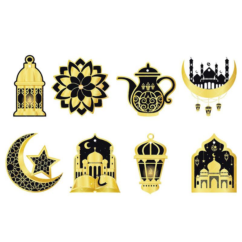 Eid Mubarak Pulling Flag Ramadan Hanging Pendants Decoration  Middle East Festival Party Islamic Muslims Decor Ornaments