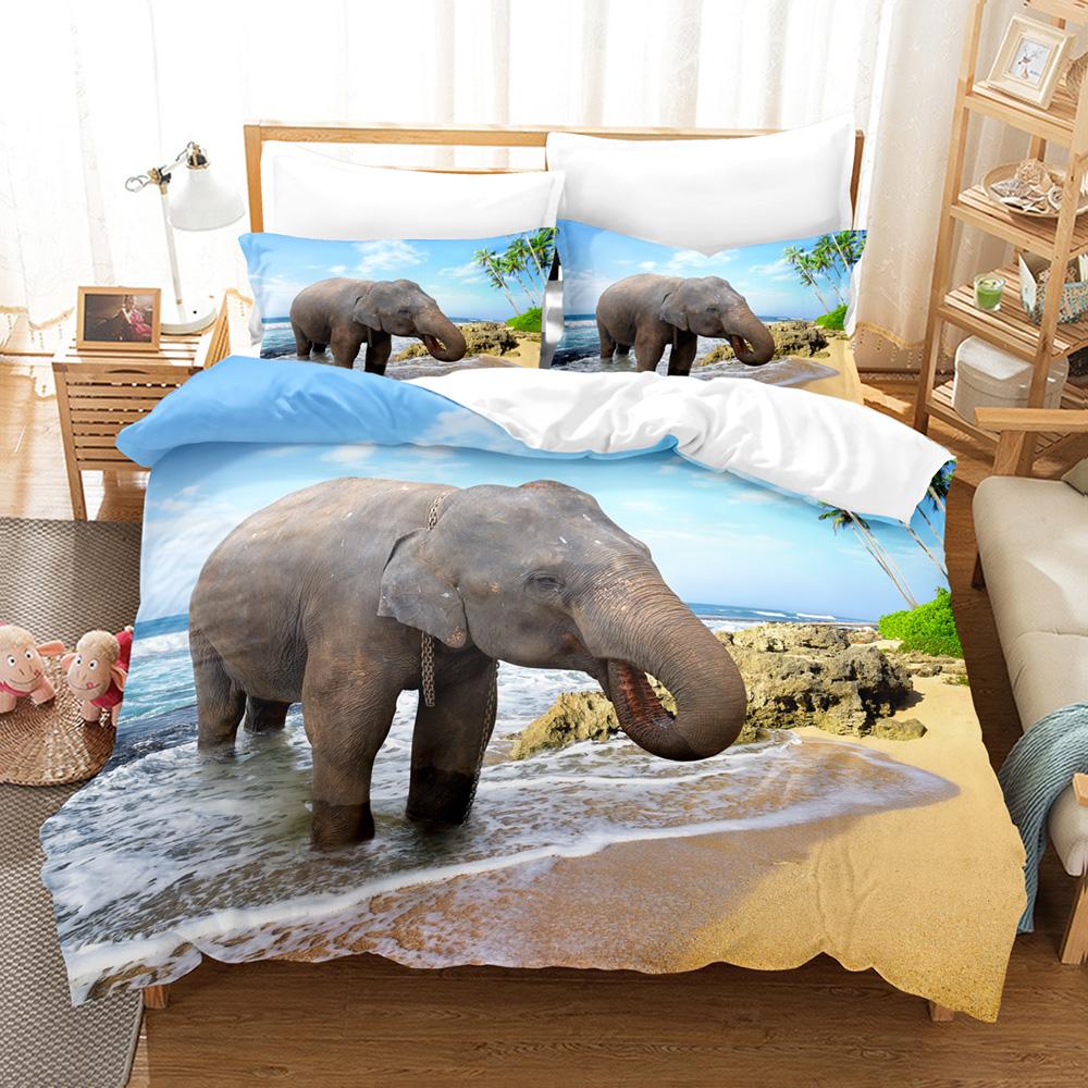 Elephant Bedding Set Winter Duvet Cover Sets Kids,twin Full Queen King Bedroom Set Home Textile Housse De Couette Duvet Cover