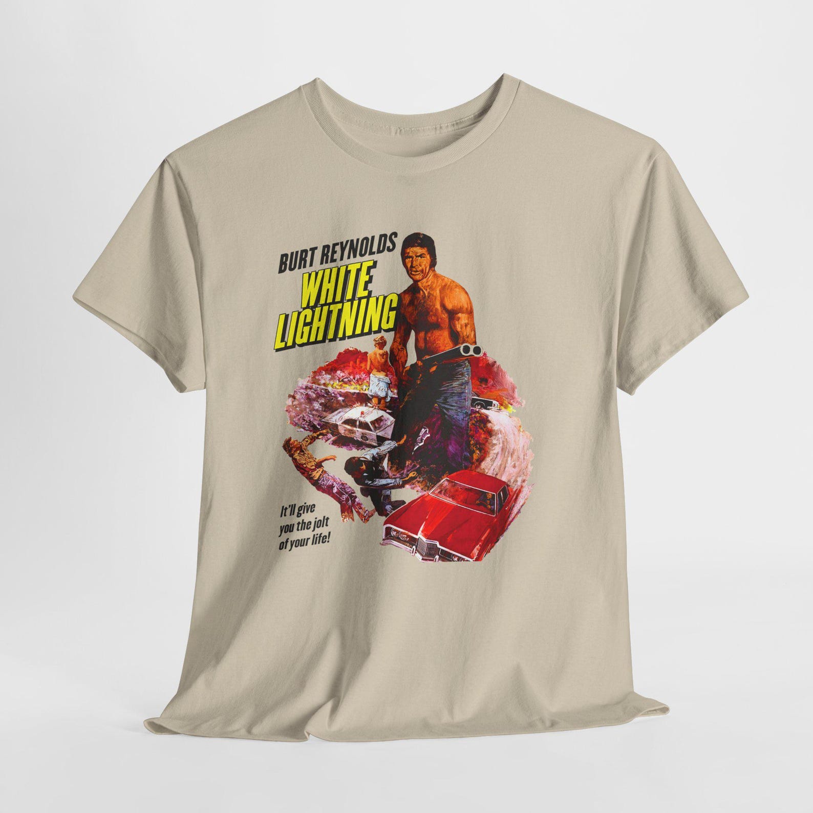 Burt Reynolds White Lightning Tee, Vintage Movie Shirt, Retro Film Fan Tee, Unisex Graphic T-Shirt, Classic Cinema Apparel L