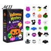 Squeeze Stress Ball Halloween Toy Advent Calendar, 24 Day Ghost Pumpkin Fidget Decompression Toys Set, Collectible Figures Gift Box for