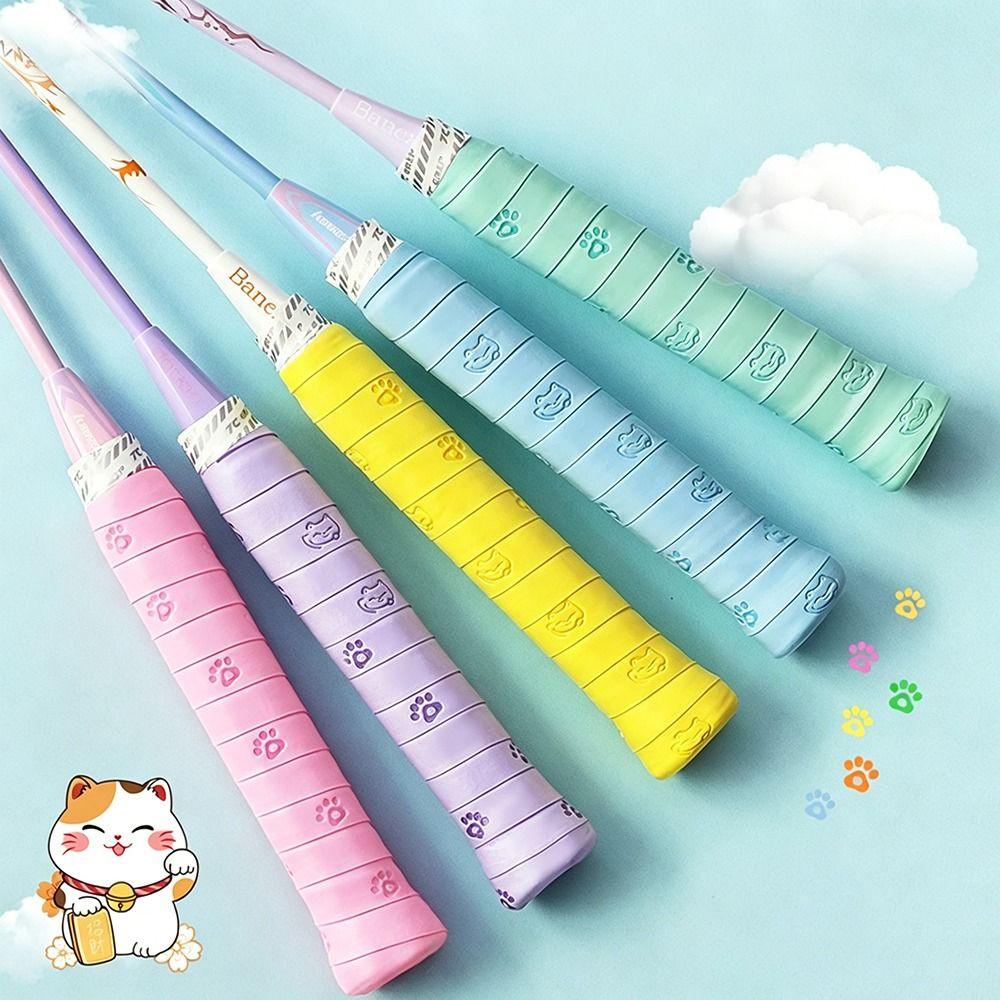 Cat Claw Print Badminton Racket Grips Wrap Sweat-Absorbent Tennis Racket Grip Tape  Outdoor Sports