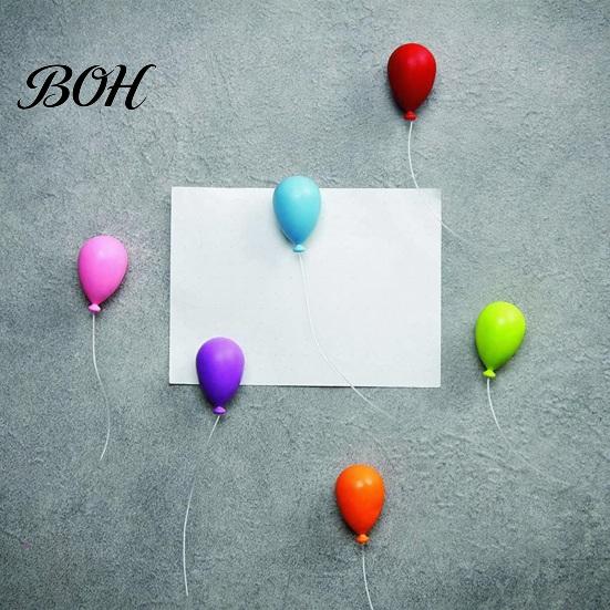 Magnetic Notes Holder 6Pcs/Set 3D Balloon Refrigerator Magnet, Shape Memo Photo Decorative Fridge Magnets Magnet for Whiteboard Locker Door Classroom