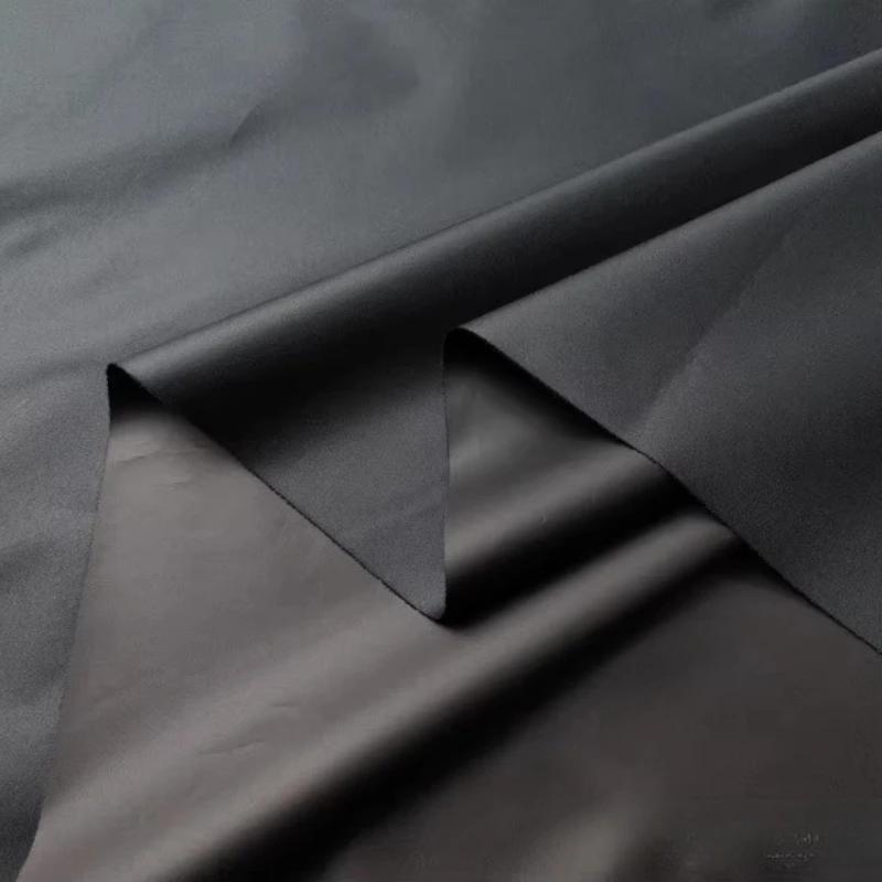 210D Silver Coated Cloth Sunscreen Thin Oxford Waterproof Fabric 180T Black Glue By The Meter for Raincoat Umbrella Tent Sewing