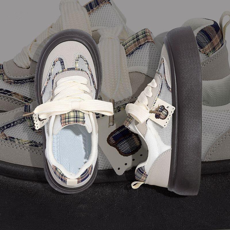 Height-increasing Wear-resistant Board Shoes 22 Spring and Autumn New Casual Shoes Thick-soled Low-top Shoes