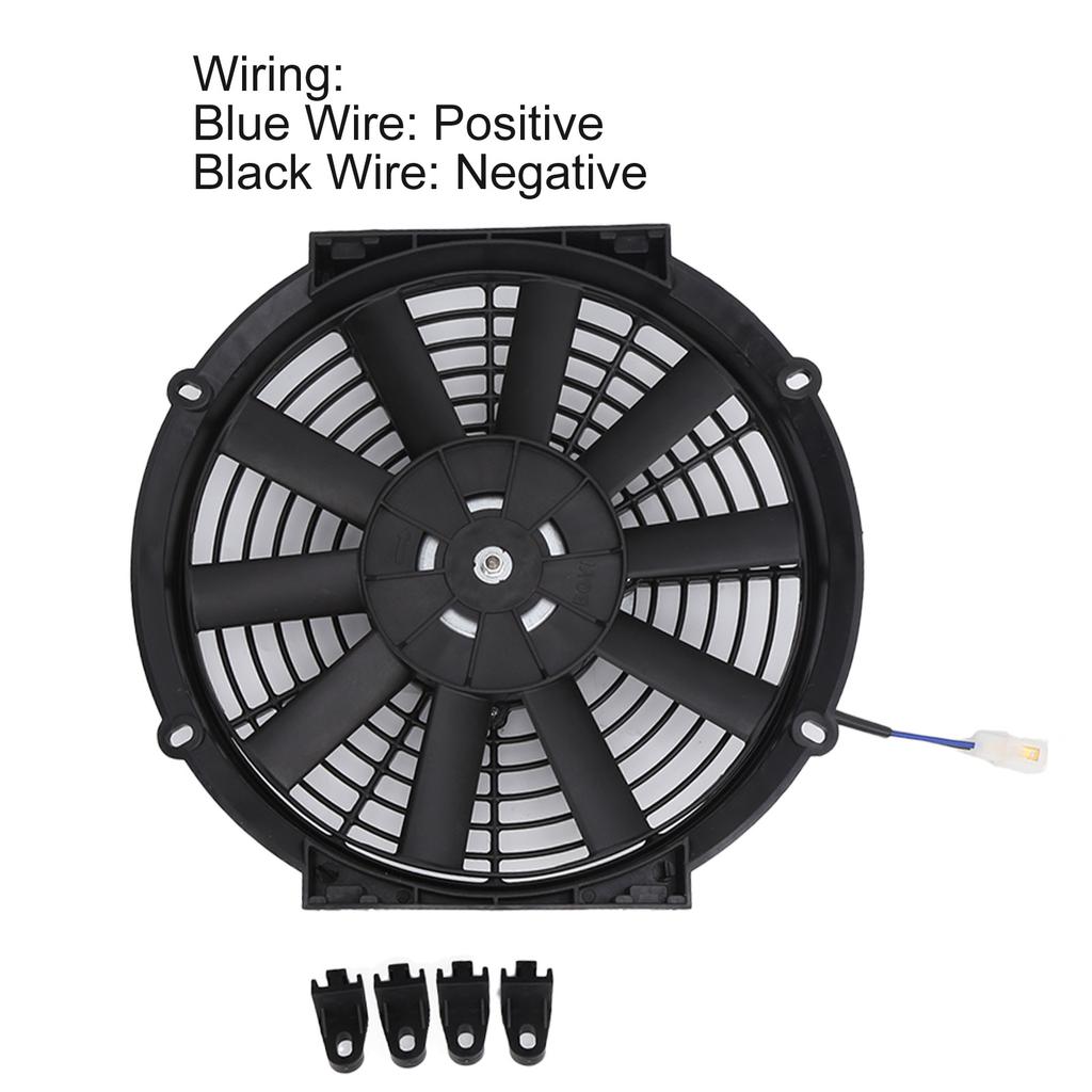 10in Slim Electric Cooling Fan Radiator 24V 80W 2100RPM 10 Straight Blades Universal for Car Electric Cooling Fan