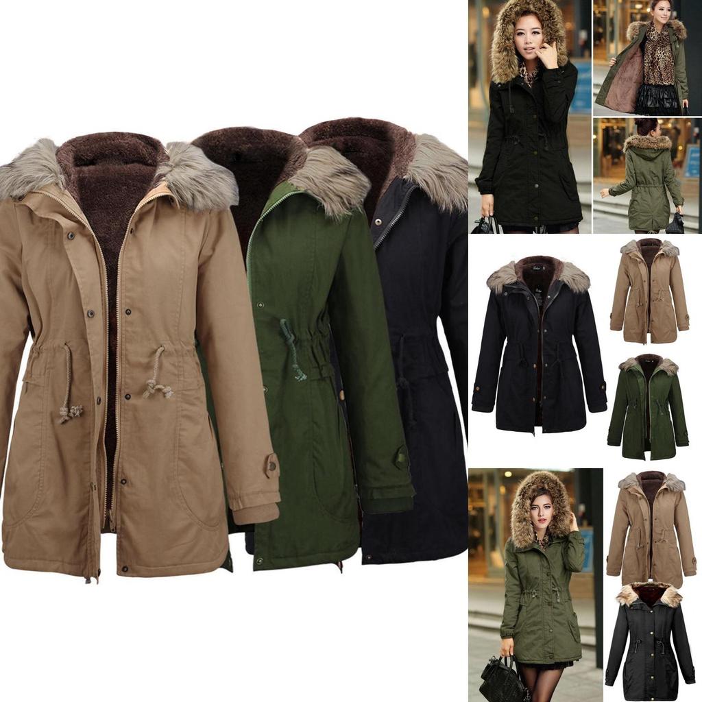 Women's Cotton Padded Winter Down Coat Jacket Thicken And Warm Long Parka For Cold Weather