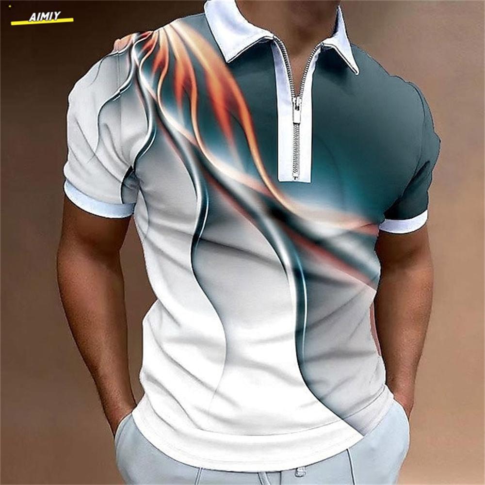Men's short sleeved polo shirt, breathable business T-shirt, innovative