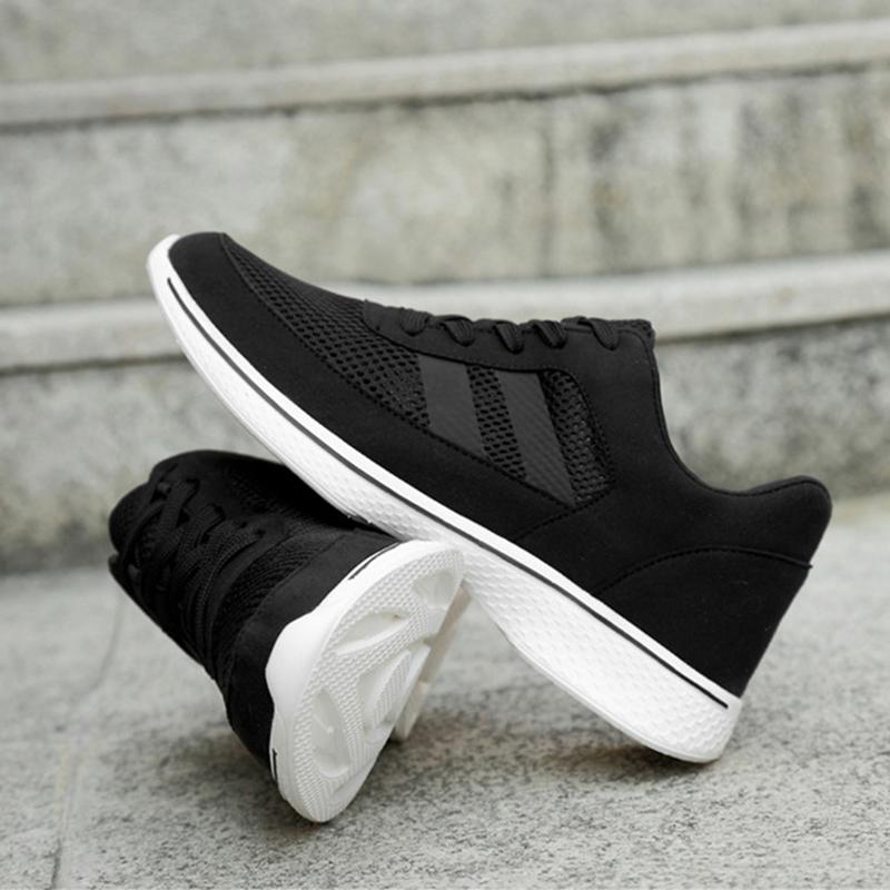 Atmungsaktive Freizeitschuhe Unsichtbare Schuhe mit innerer Höhenerhöhung Mesh-Schuhe Erhöhungsschuhe Laufschuhe mit weicher Sohle Sportschuh
