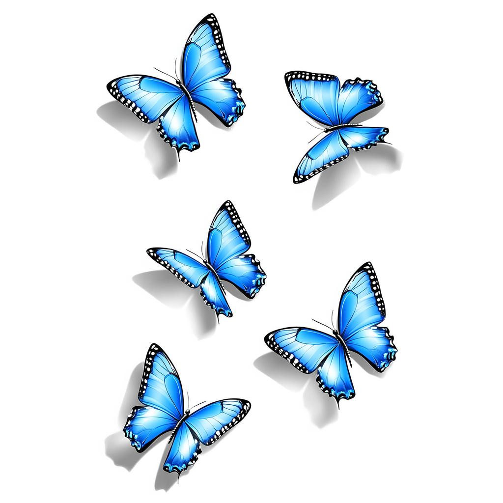 Simple Personality Spice Girl Three-Dimensional Butterfly Flower Wicker Collarbone Arm Tattoo Sticker