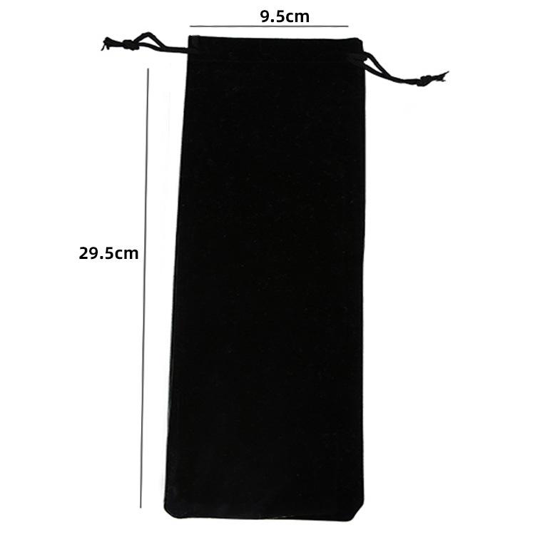 Stainless Steel Cutlery Drawstring Bag - Velvet/Cotton & Linen, Ready for Logo.