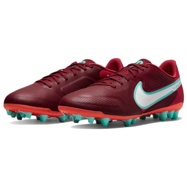 Nike Legend 9 Academy Round Toe AG (Rubber Short Studs) Artificial Grass Kangaroo Leather Slip Resistant Durable Support Football Shoes DB0627-616