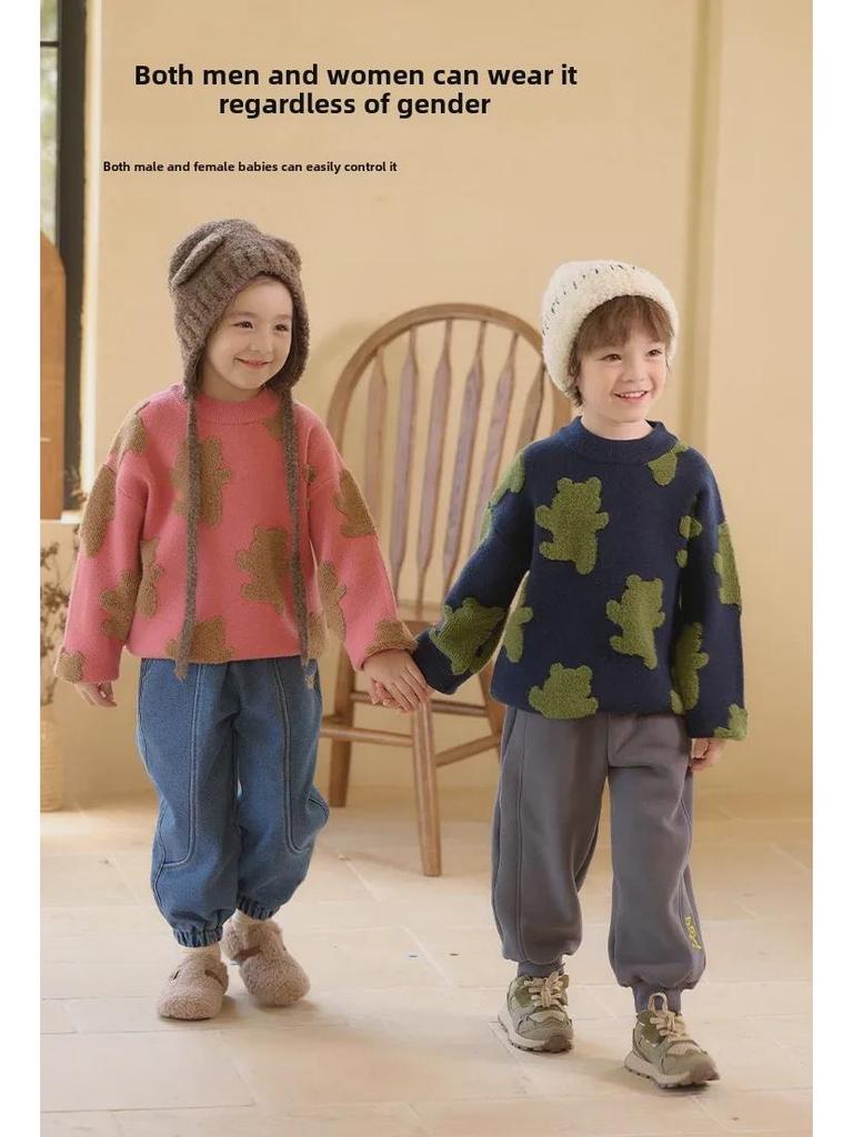 2024 Winter Mountain Series Thickened Children's Knitted Sweater