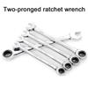 1pcs  Reversible Dual-purpose ratchet wrench Ratchet Socket Spanner Nut Repair Tools 6mm-19mm