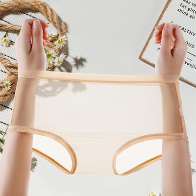 Mutandine Trasparenti Sexy da Donna Taglie Forti Vedo Attraverso Rete Intimo Trasparente Senza Cuciture a Vita Media Slip Sottili