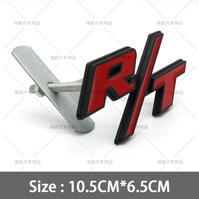 Metal RT Badge R/T Car Stickers Grill Emblem Rear Trunk Decal for Challenger Caliber Caravan Charger Magnum Avenger Accessories