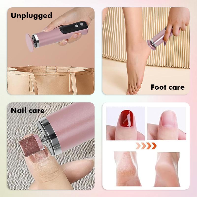 Wireless Electric Foot Callus Remover Machine Rechargeable Pedicure Tool for Dead Skin And Cuticle Removal Replacement Sandpaper