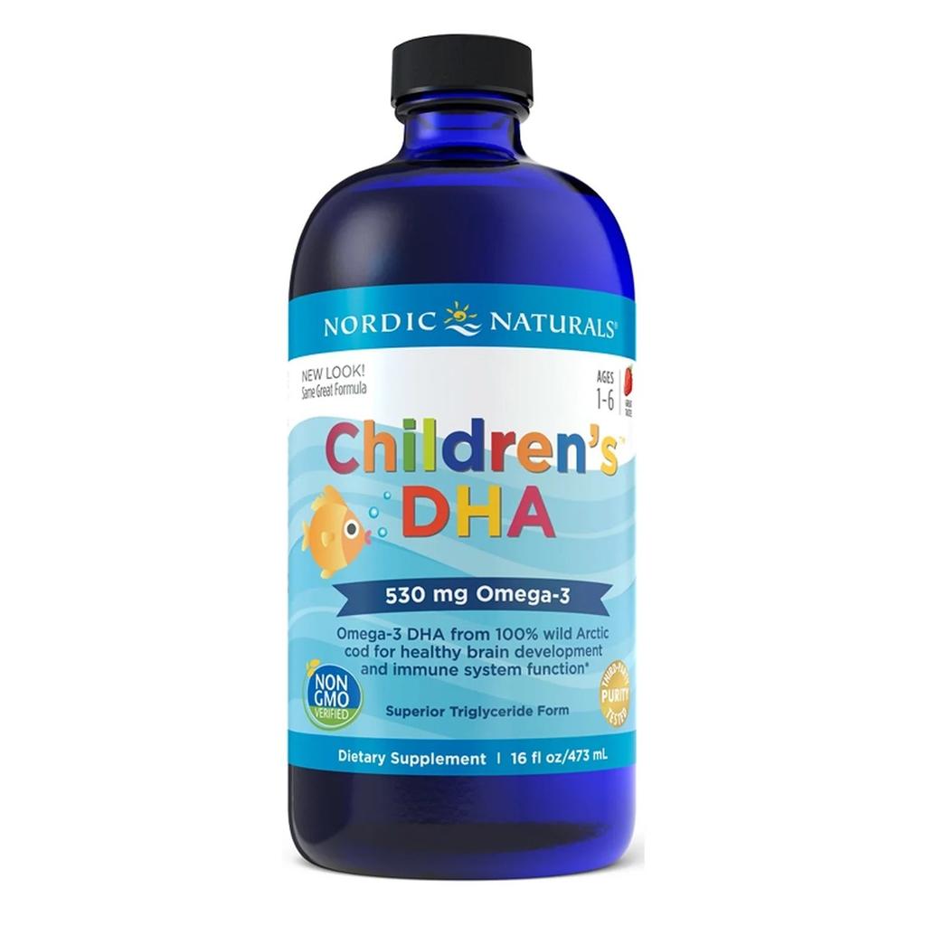 Children's DHA, 530mg Omega-3 Strawberry - 473 Ml.