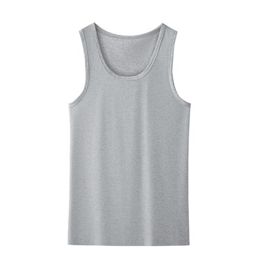Menn Sport Vest O-hals Ermeløs Fitness Vest Slim Fit Ensfarget Tank Top Stretchy