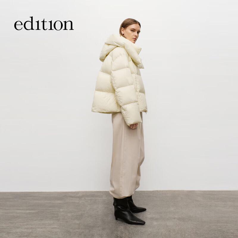 

Edition Women s Short Hooded White Goose Down Jacket S (160)