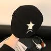 American Retro Old Hole Star Forward Hat Female Autumn And Winter Sweet Cool Face Little Beret Fashion Newsboy Hat