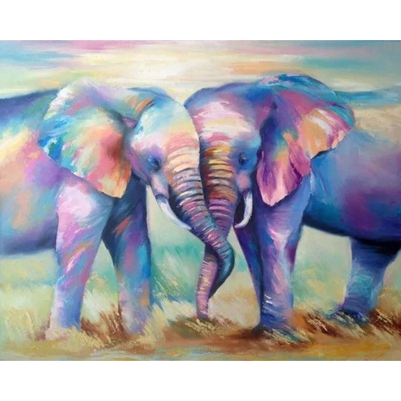 5D DIY Diamond Embroidery Animal Elephant Full Round Drill Diamond Painting Cross Stitch Home Decoration Handmade Gi