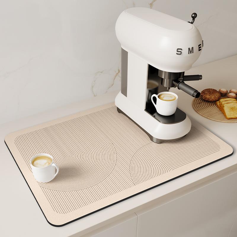 Quick Drying Dish Mat Kitchen Tableware Coffee Draining Pad Dinnerware Cup Bottle Placemat Super Absorbent Coffee Mats