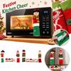 Christmas Microwave Oven Door Handle Cover, Extra Long Fabric Sleeve for Kitchen Appliance Door Handle, Holiday Home Decorative Cover