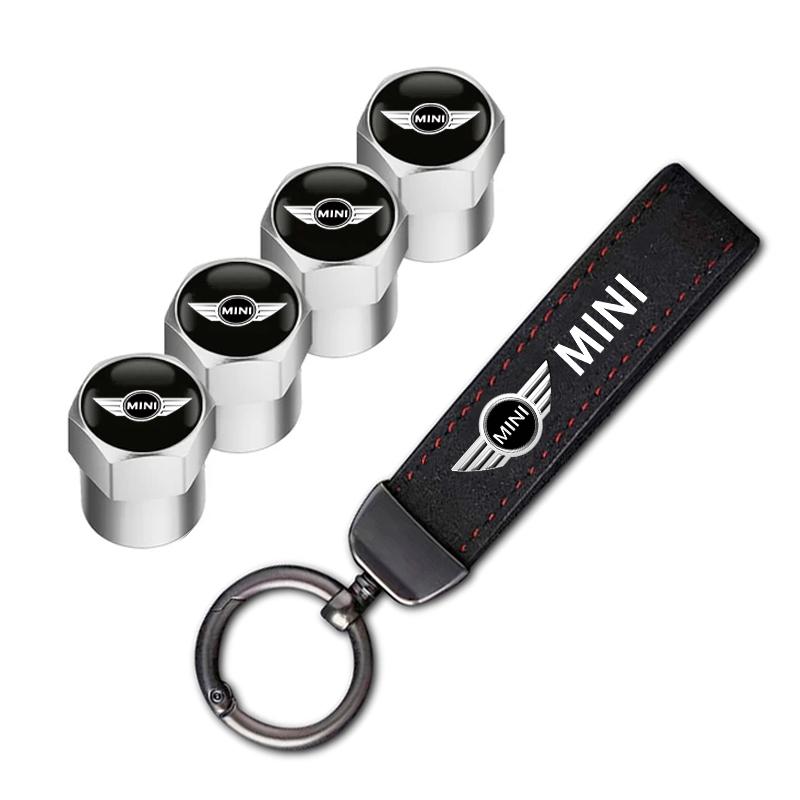 Car Tire Wheel Valve Caps Cover/Car Key Chain Ring Keychain For Mini Cooper JCW Works Cabrio F54 F55 F56 F57 F60 R50 R52 R53 R55 TC1