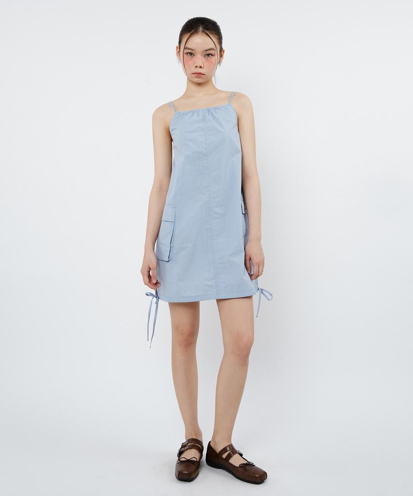 Pip Pet Ribbon Volume Sleeveless One-Piece (Sky Blue)