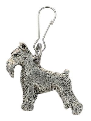 Miniatúrny bradáč (ostrihané uši) Vyrobené v Anglicku Art Dog Zippull Collection