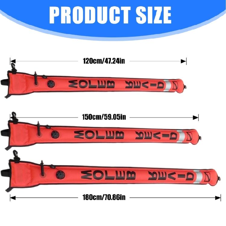 High Visible Inflatable Scubas Signal Tube with Diving Spool Reel and Clip Open Bottom Safety Inflatable Dives Float