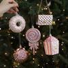 Snowflake Christmas Tree Ornament PVC 3D Pink Pendant DIY Lollipop Ornaments  Holiday Decor