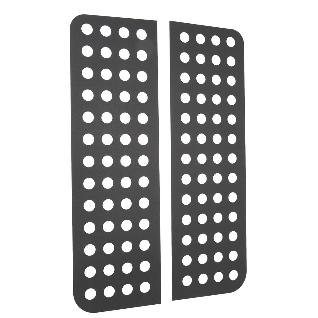 2 Pezzi Decalcomanie Finestrino Portiera Posteriore Copertura Pannello Vetro Lega di Alluminio per Wrangler JK dal 2007 al 2018