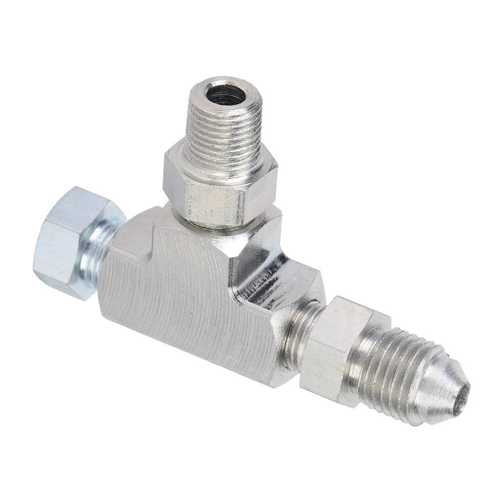 Adapter Fitting Tee 3 Way 1 8  NPT to 4AN & Plug Block Oil Feed Pressure Sensor