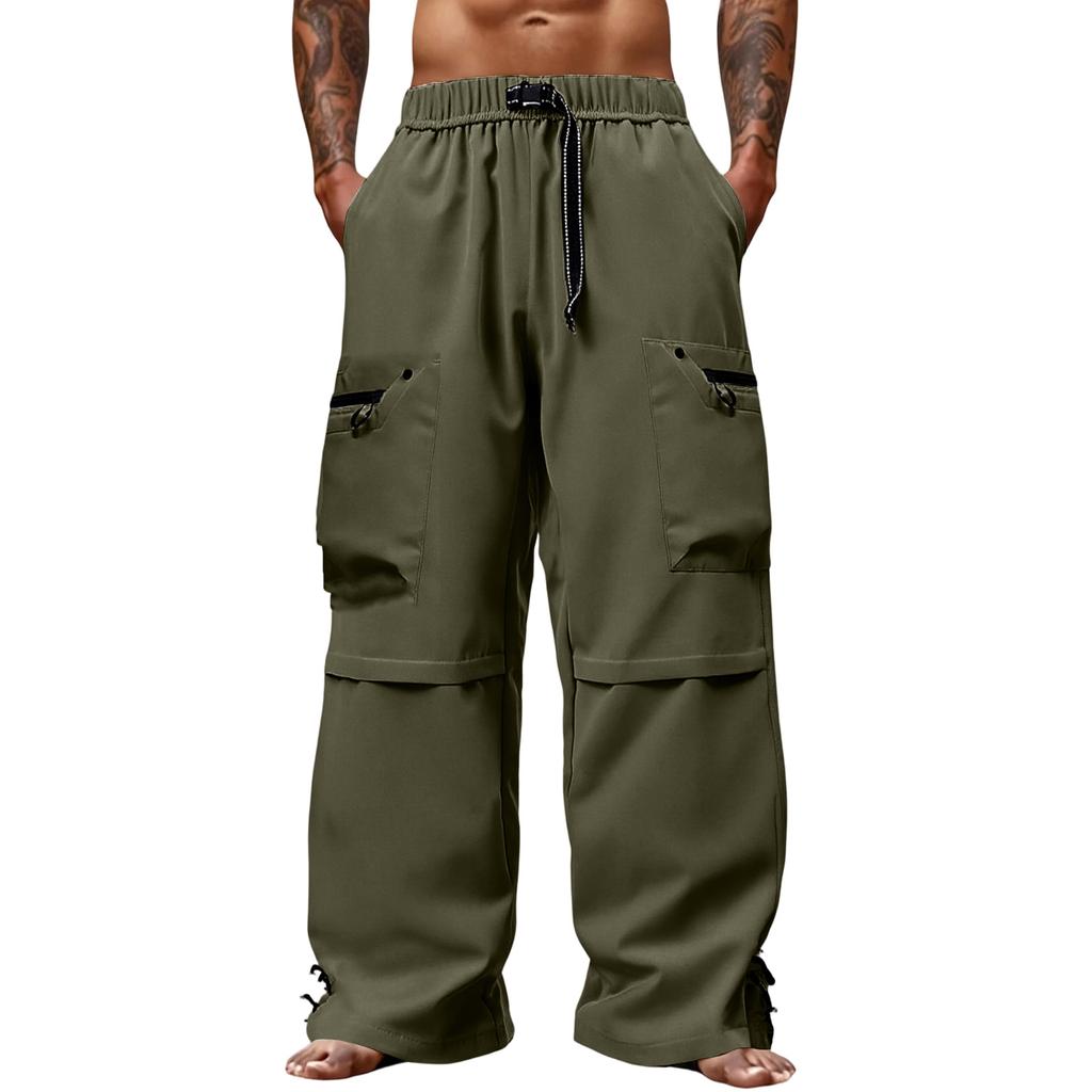 Men's  Outdoor  Sports  Loose  Big  Pocket  Workwear  Trousers