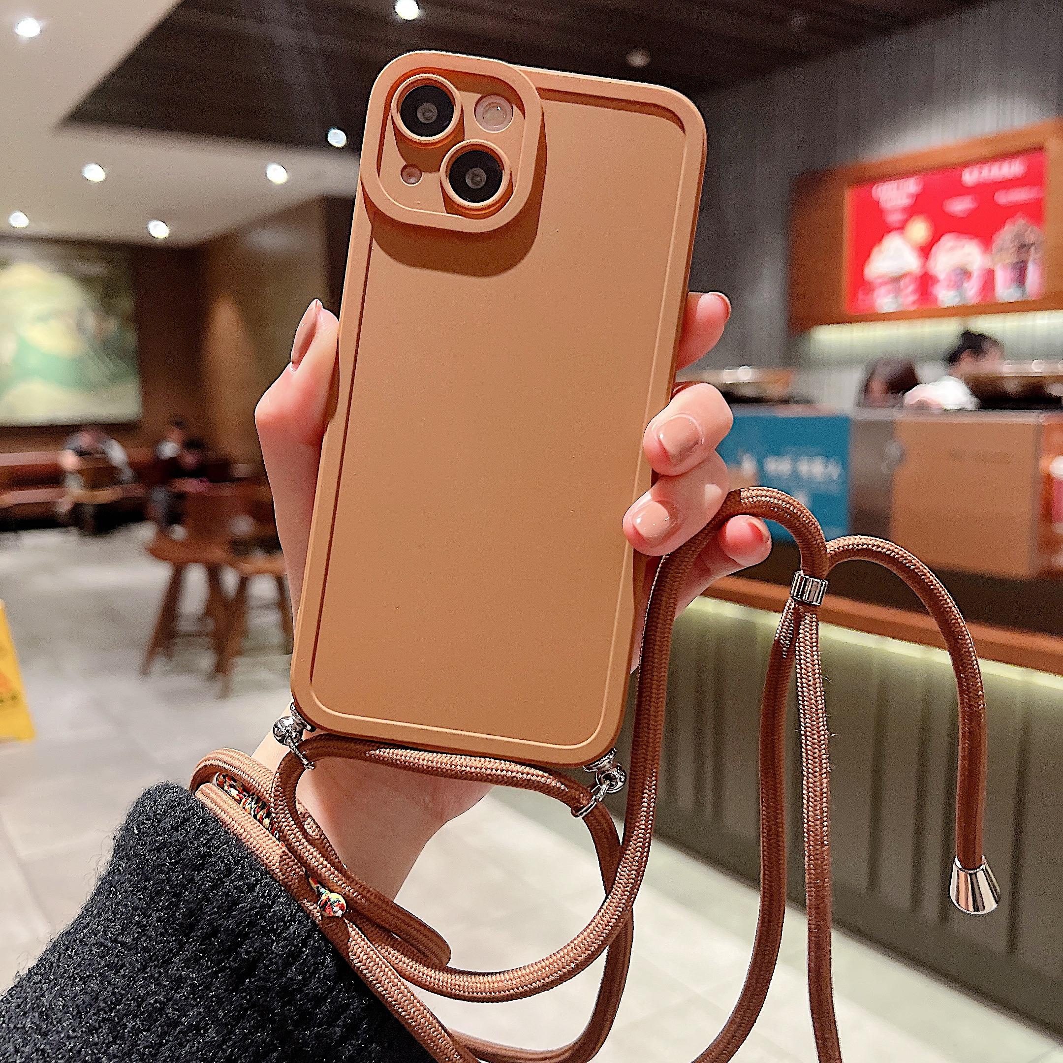 

Силиконовый чехол с ремешком-цепочкой для Samsung S22 S23 S21 ultra S20 Fe A33 A53 A12 A22 A32 A52 A72/Redmi 9 9A 9T, мягкая задняя крышка из ТПУ ярких цветов Xioami poco X5pro коричневый