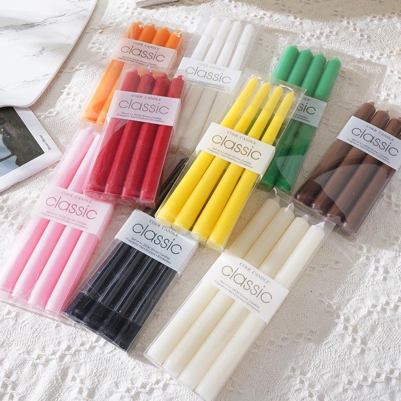European Style Tasteless Pole Wax Romantic Wedding Colorful Long Pole Candle Home Confession Proposal Candlelight Dinner Candle