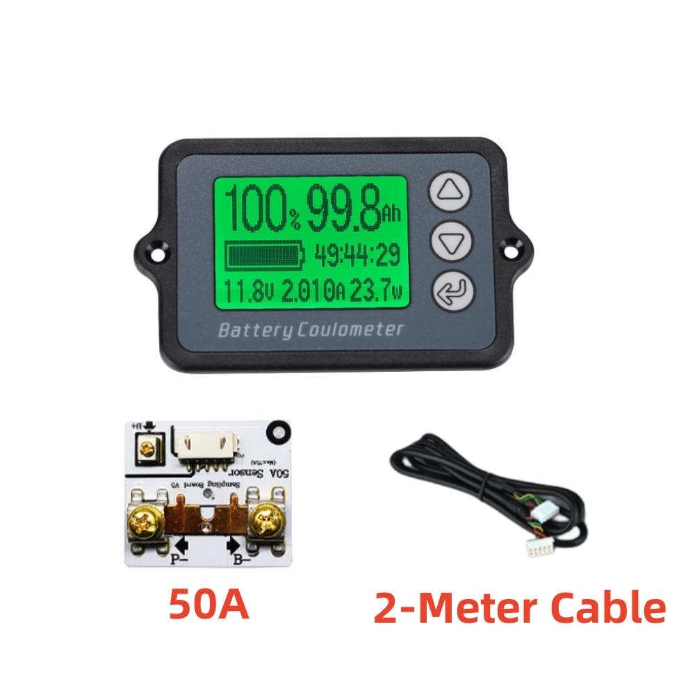 TK15 Misuratore di Coulomb 8-120V 50A/100A/350A Tester Professionale di Precisione della Capacità della Batteria per E-bike/Monopattino Elettrico/Macchina per la Pulizia