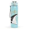 1PC Piano Keyboard Musical Note Art 750ml Color Plastic Sports Water Bottle Leakproof Flip Straw Lid Suitable for Sports Office Home Use