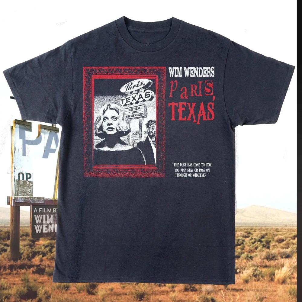 Paris Texas T-Shirt Wim Wenders Paris Texas Film Movie T-Shirt Road Movie 80er Kultfilm Kurzarmshirt Herren Damen Ganzjahres