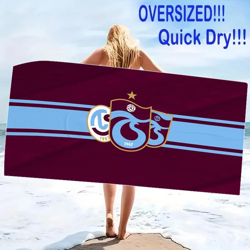 Trabzonspor Print Beach Towel, Large Soft Quick Dry Towel for Beach Camping Swimming