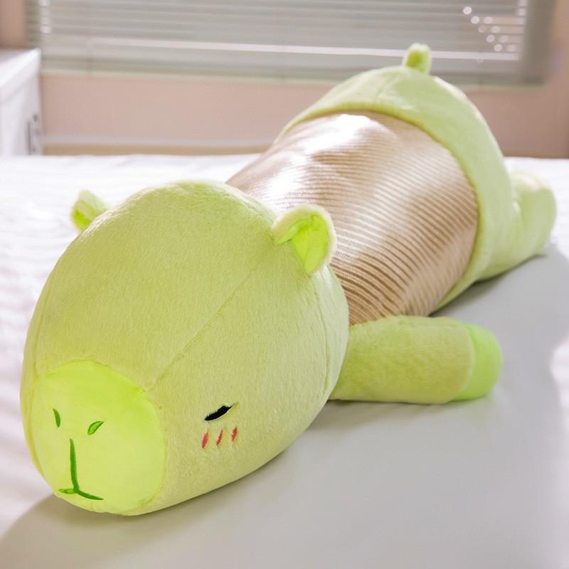 Cute Capybara Embroidered Plush Pillow For Girls And Boys Sleeping Bedside Cushion Support